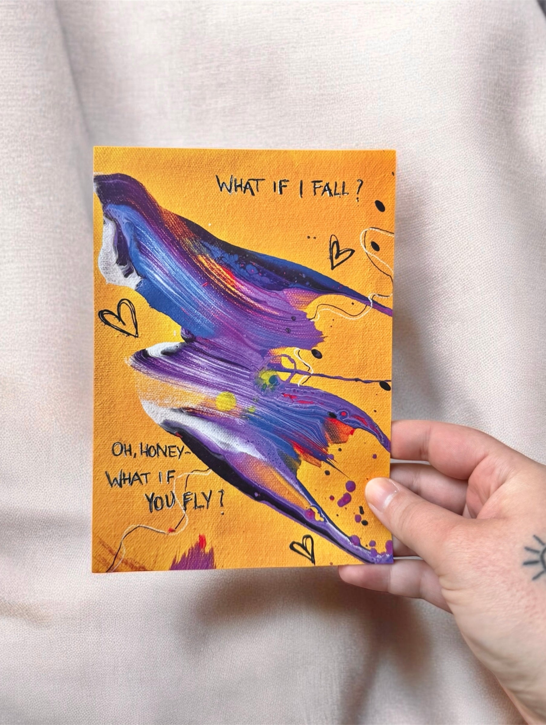 Postkarte WHAT IF YOU FLY