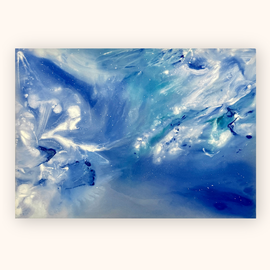Zeitgenössische abstrakte Kunstwerke für designorientierte Sammler inspiriert von der Kraft des Meeres